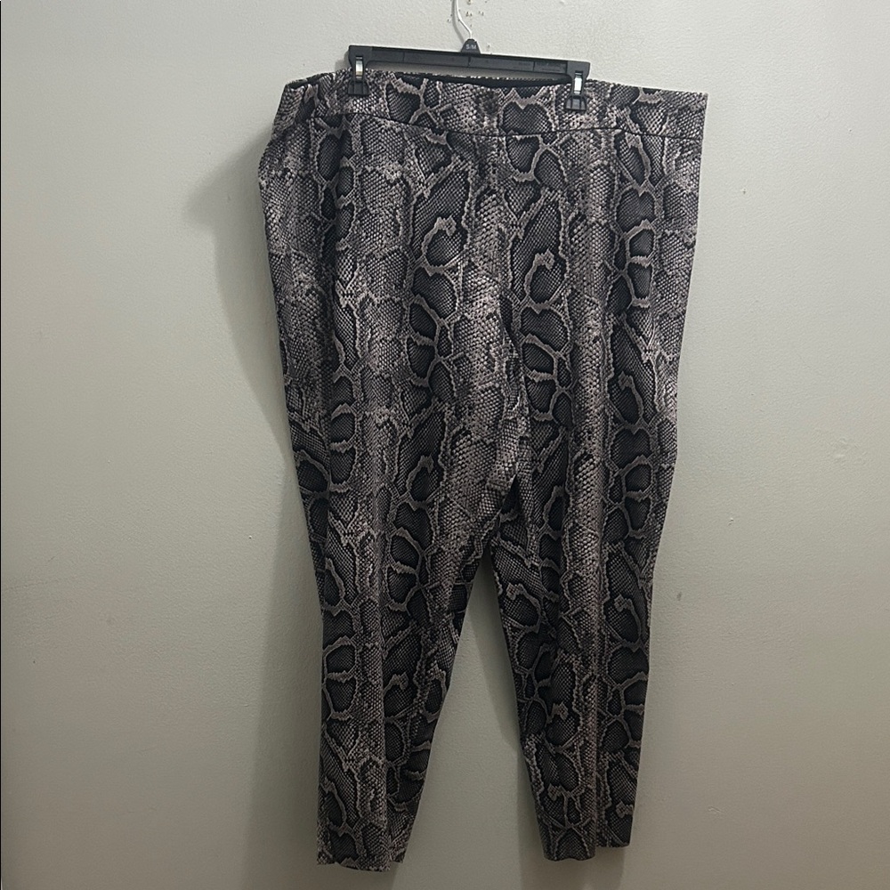 Michael Kors Snake Print Pants - Black and Gray